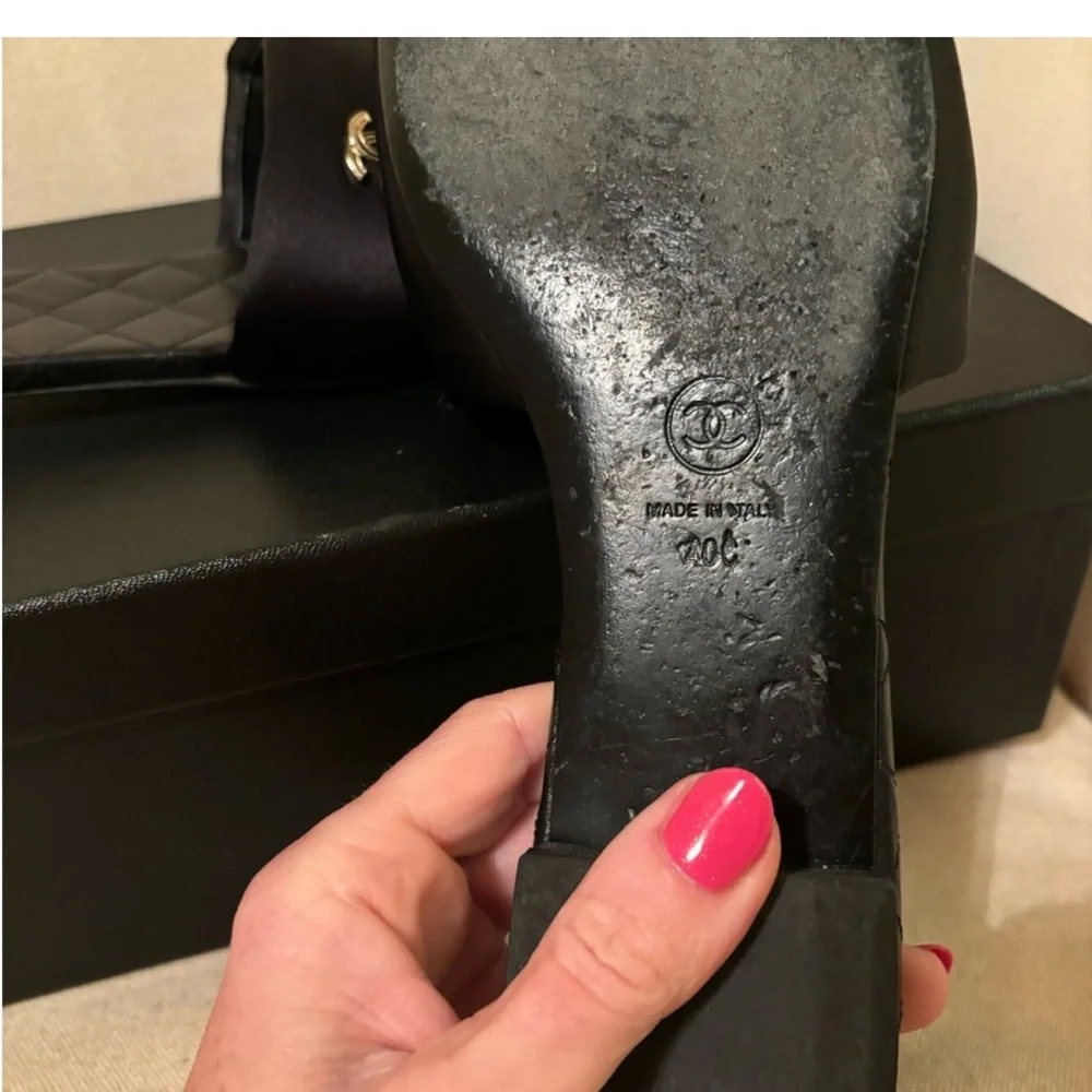 Chanel black sandals 8-9.5 - Picture 9 of 9